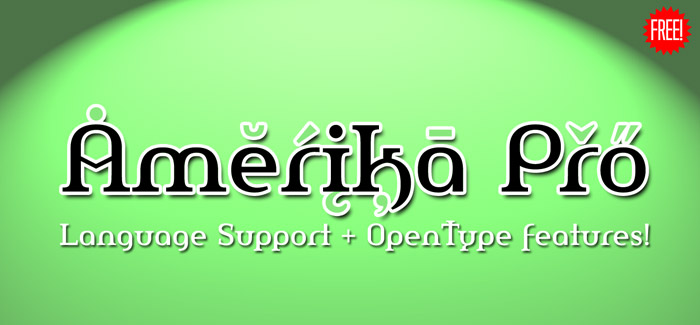 Amerika Pro free font
