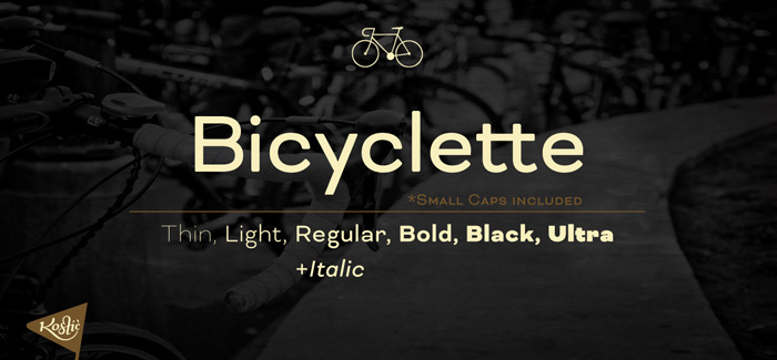 Bicyclette font