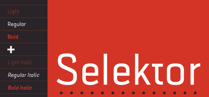Selektor font