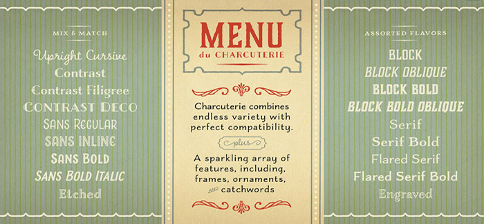 Charcuterie font by Laura Worthington
