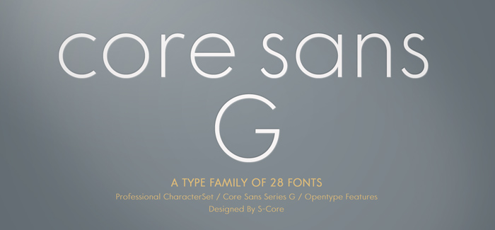 Core Sans G Family