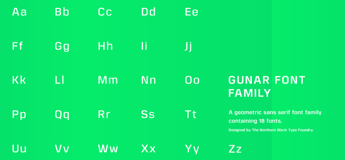Gunar font