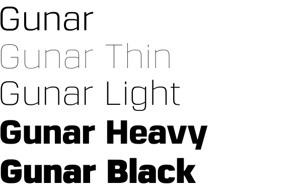 Gunar font Gunar font