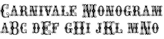 Carnivale Monogram font