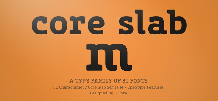 Core Slab M font