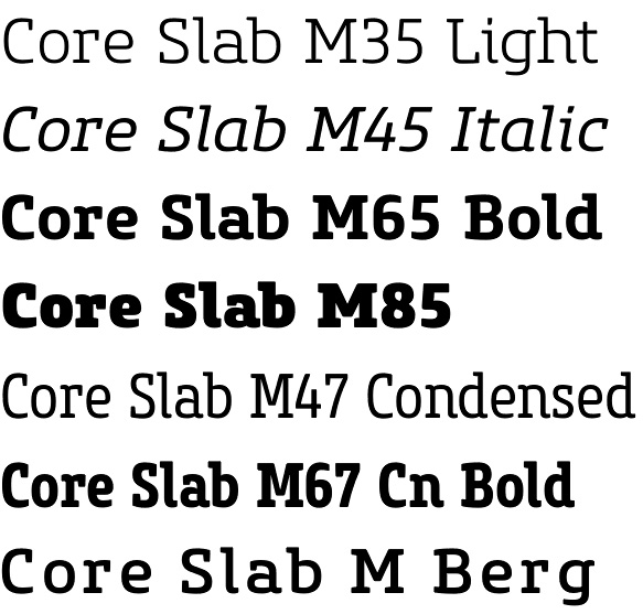 Core Slab M font