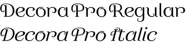Decora Pro font