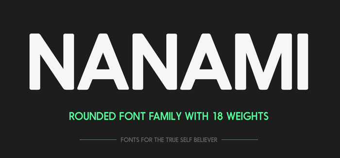 Nanami Rounded font