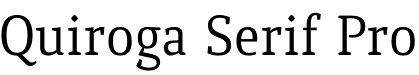 Quiroga Serif Pro font