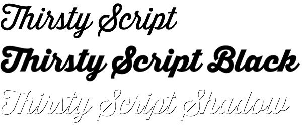 Thirsty Script font