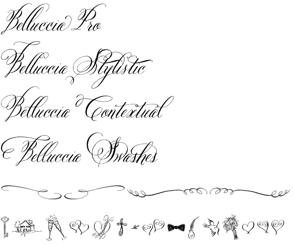 Belluccia - One of the Best Font for Wedding Invitations
