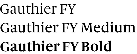 Gauthier FY font