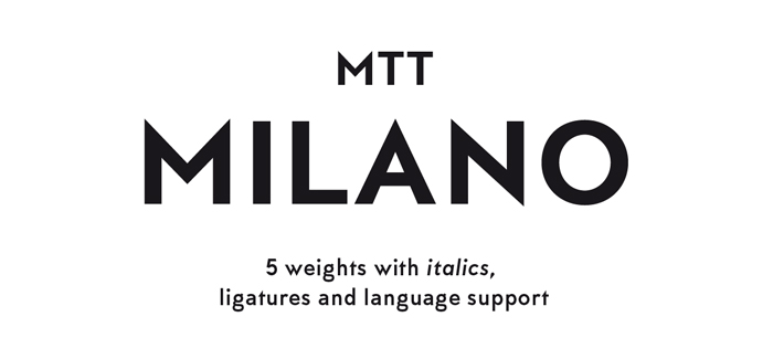 MTT Milano font