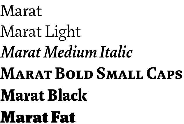Marat font