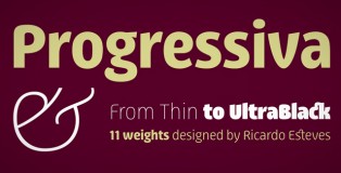 Progressiva font
