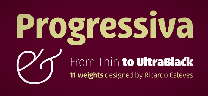 Progressiva font