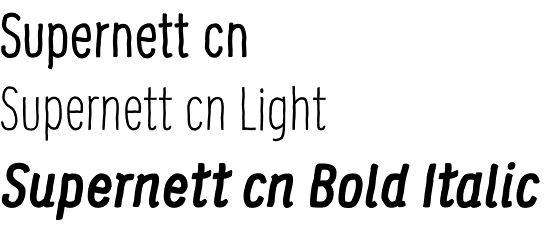 Supernett font by FaceType