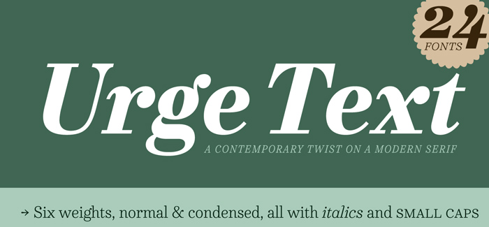Urge Text font