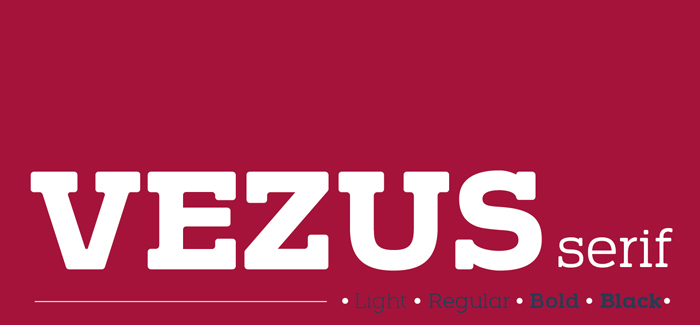 Vezus serif font family by Tour De Force