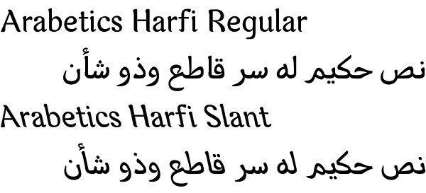 Arabetics Harfi font