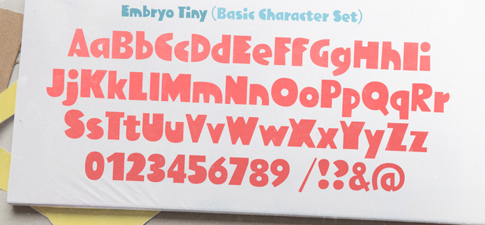 Embryo Tiny font by HVD Fonts