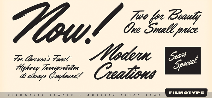 Filmotype Leader font