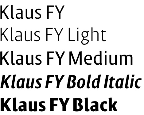 Klaus FY font