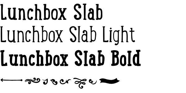Lunchbox Slab font