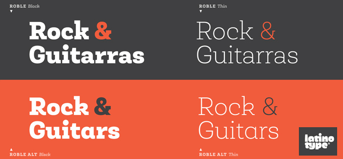 Roble font by Latinotype