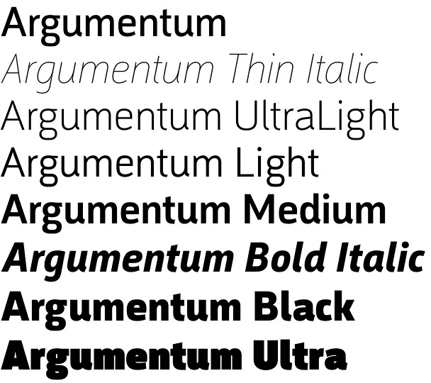 Argumentum font