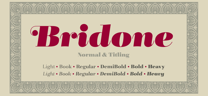Bridone font