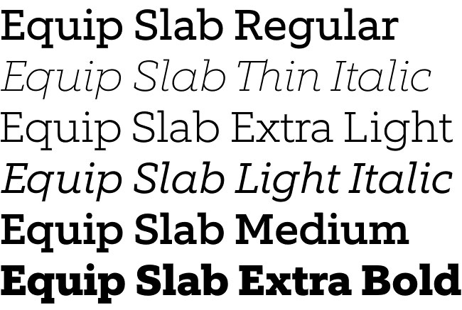 Equip Slab font