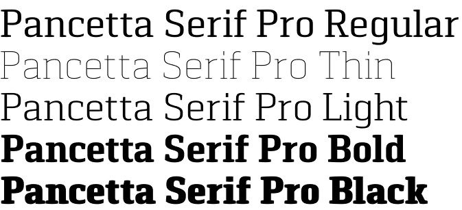 Pancetta Serif Pro font