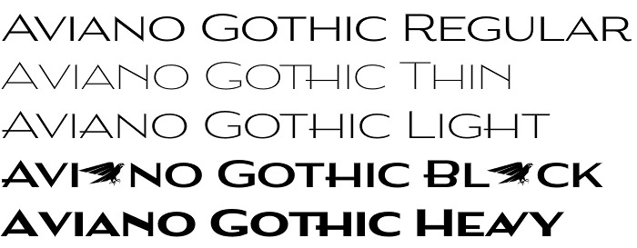 Aviano Gothic font