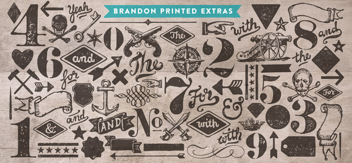 Brandon Printed font