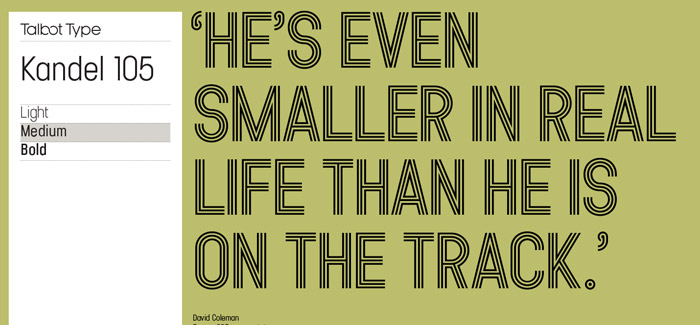 Kandel 105 font by Talbot Type