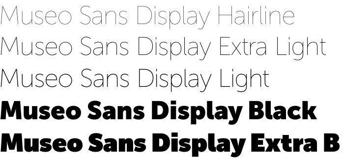 Museo Sans Display font