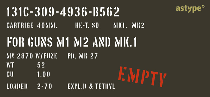 VTG Stencil US No 72