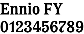 Ennio FY font