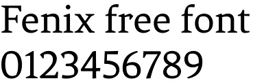 Fenix free font