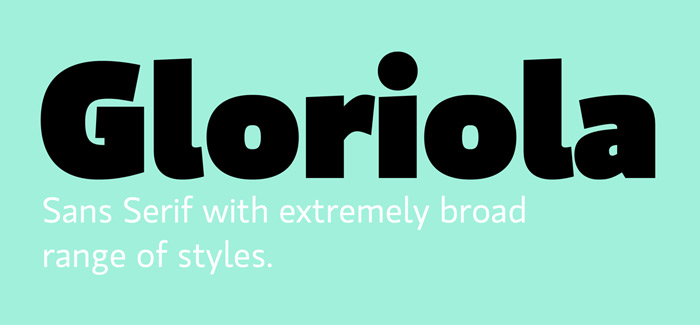 Gloriola font family
