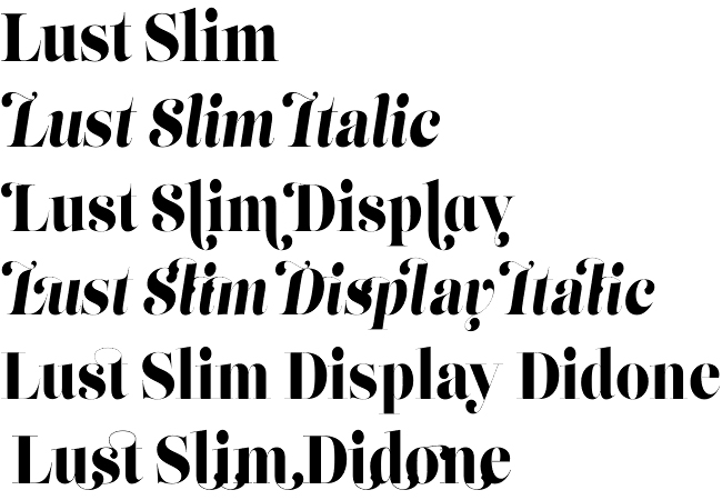 Lust Slim font