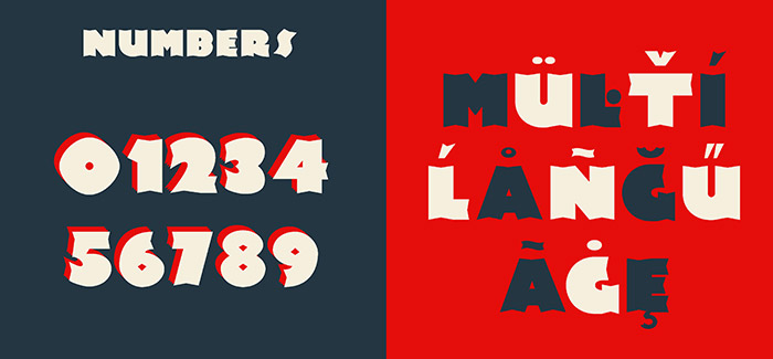 Newland font - numbers and multilanguage