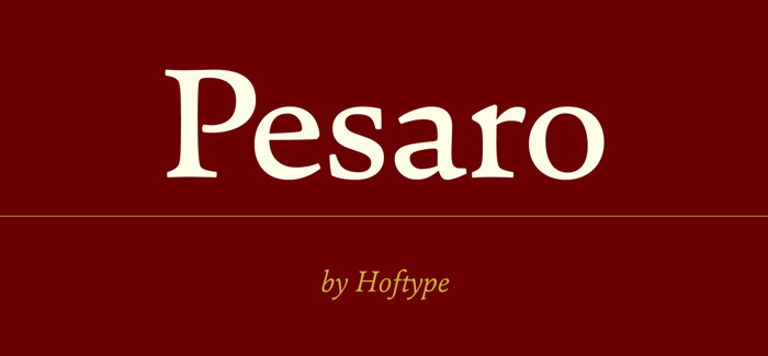 Pesaro font