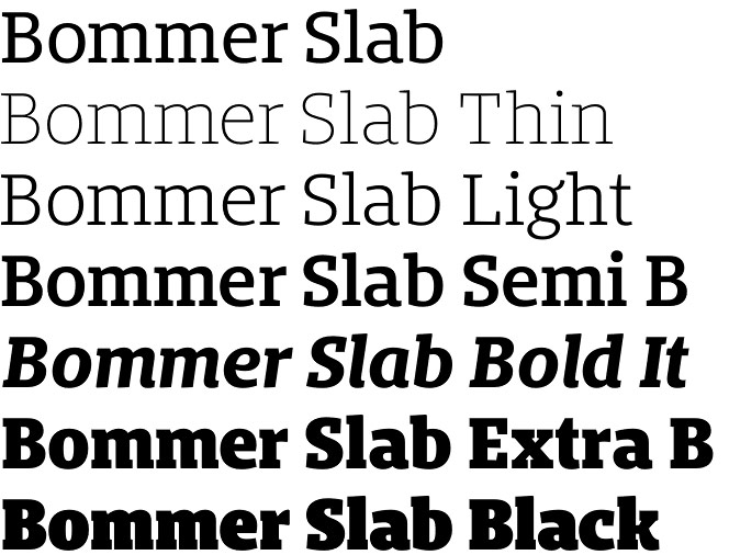 Bommer Slab font