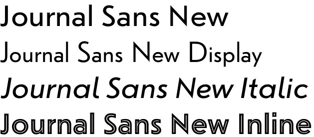 Journal Sans New font