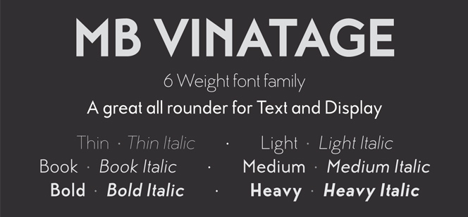 MB Vinatage font