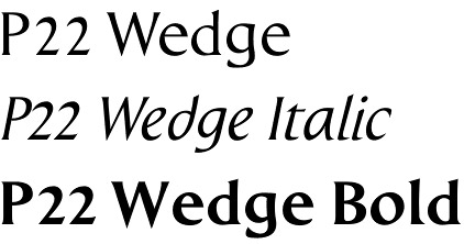 P22 Wedge font