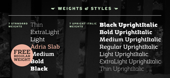 Adria Slab font