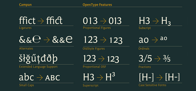 Campan font